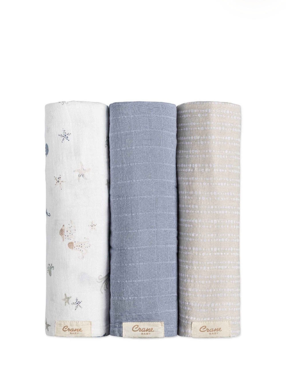 Crane Baby Muslin Swaddle Set X2